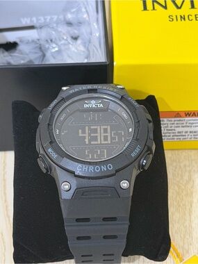 Invicta Racing Burnout 52mm Digital Blackout Men’s Watch Chrono 47523 New